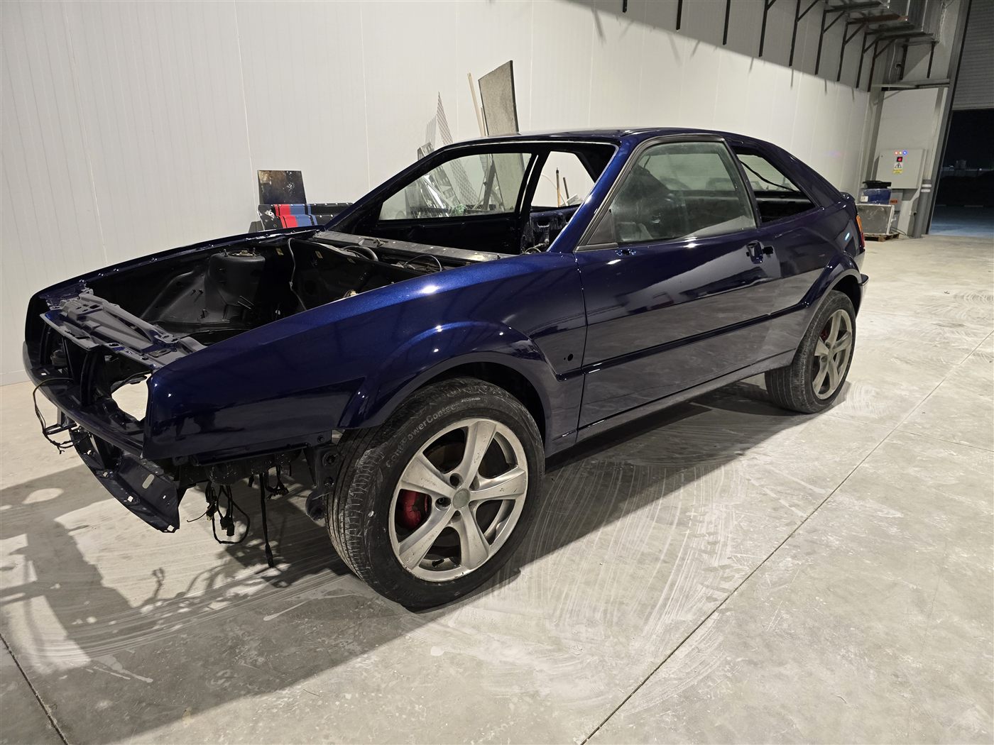 Volkswagen Corrado shell prepped for paint